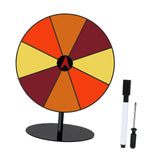 Maxbell Colored Rotating Prize Wheel with Base Stand Erasable Acrylic Roulette Wheel 8 Girds Round Base