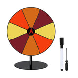 Maxbell Colored Rotating Prize Wheel with Base Stand Erasable Acrylic Roulette Wheel 8 Girds Round Base