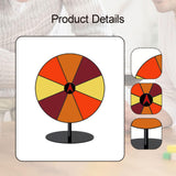 Maxbell Colored Rotating Prize Wheel with Base Stand Erasable Acrylic Roulette Wheel 8 Girds Round Base