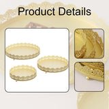 Maxbell 3 Pieces Cake Display Trays Iron Fruit Serving Plates for Party Wedding Desk