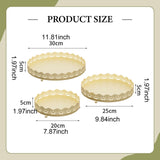 Maxbell 3 Pieces Cake Display Trays Iron Fruit Serving Plates for Party Wedding Desk