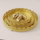 Maxbell 3 Pieces Cake Display Trays Iron Fruit Serving Plates for Party Wedding Desk