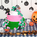 Maxbell 44Pcs Witch Hat Cake Topper with Balloon for Bridal Shower Weddings Birthday