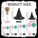 Maxbell 44Pcs Witch Hat Cake Topper with Balloon for Bridal Shower Weddings Birthday