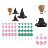 Maxbell 44Pcs Witch Hat Cake Topper with Balloon for Bridal Shower Weddings Birthday