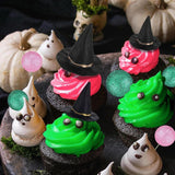 Maxbell 44Pcs Witch Hat Cake Topper with Balloon for Bridal Shower Weddings Birthday