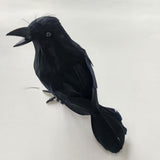 Maxbell 3 Pieces Halloween Crows Black Feathered Crows for Yard Theme Party Beanches