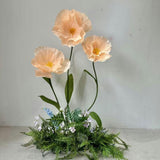 Maxbell Large Artificial Flower Handcrafted Paper Flower for Birthday Wedding Garden Champagne