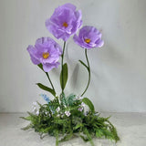 Maxbell Large Artificial Flower Handcrafted Paper Flower for Birthday Wedding Garden Violet