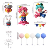 Maxbell 19Pcs Circus Cake Toppers DIY Carnival Party Decorations for Favors Supplies