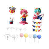 Maxbell 19Pcs Circus Cake Toppers DIY Carnival Party Decorations for Favors Supplies