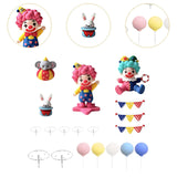 Maxbell 19Pcs Circus Cake Toppers DIY Carnival Party Decorations for Favors Supplies
