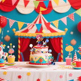 Maxbell 19Pcs Circus Cake Toppers DIY Carnival Party Decorations for Favors Supplies