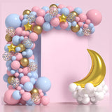 Maxbell Arch Backdrop Stand Cover Stretchy for Baby Shower Wedding Banquet Reception 220x120cm