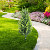 Maxbell Garden Artificial Plant Stake Reusable Fake Plants for Pathway Balcony Porch Two Color