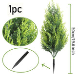 Maxbell Garden Artificial Plant Stake Reusable Fake Plants for Pathway Balcony Porch Two Color