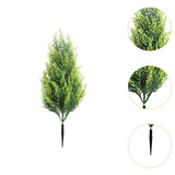 Maxbell Garden Artificial Plant Stake Reusable Fake Plants for Pathway Balcony Porch Two Color