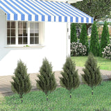 Maxbell Garden Artificial Plant Stake Reusable Fake Plants for Pathway Balcony Porch Single Color