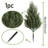 Maxbell Garden Artificial Plant Stake Reusable Fake Plants for Pathway Balcony Porch Single Color