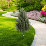 Maxbell Garden Artificial Plant Stake Reusable Fake Plants for Pathway Balcony Porch Single Color