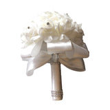 Maxbell Bride Holding Bouquet Romantic Wedding Bouquet for Party Outdoor Anniversary White
