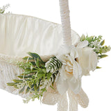 Maxbell Wedding Basket Handheld Elegant Rustic Decoration for Picnic Household Bride