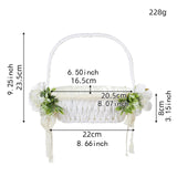 Maxbell Wedding Basket Handheld Elegant Rustic Decoration for Picnic Household Bride