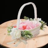Maxbell Wedding Basket Handheld Elegant Rustic Decoration for Picnic Household Bride