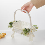 Maxbell Wedding Basket Handheld Elegant Rustic Decoration for Picnic Household Bride