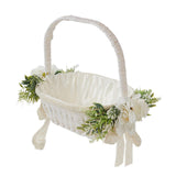 Maxbell Wedding Basket Handheld Elegant Rustic Decoration for Picnic Household Bride