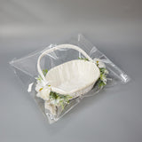 Maxbell Wedding Basket Handheld Elegant Rustic Decoration for Picnic Household Bride