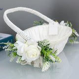 Maxbell Wedding Basket Handheld Elegant Rustic Decoration for Picnic Household Bride