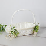 Maxbell Wedding Basket Handheld Elegant Rustic Decoration for Picnic Household Bride
