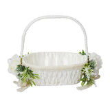 Maxbell Wedding Basket Handheld Elegant Rustic Decoration for Picnic Household Bride