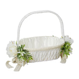Maxbell Wedding Basket Handheld Elegant Rustic Decoration for Picnic Household Bride