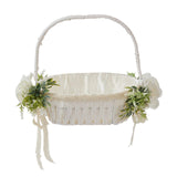 Maxbell Wedding Basket Handheld Elegant Rustic Decoration for Picnic Household Bride