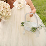 Maxbell Wedding Basket Handheld Elegant Rustic Decoration for Picnic Household Bride