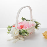 Maxbell Wedding Basket Handheld Elegant Rustic Decoration for Picnic Household Bride