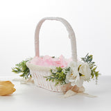 Maxbell Wedding Basket Handheld Elegant Rustic Decoration for Picnic Household Bride
