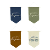 Maxbell Long Live Boyhood Banner Easy to Hang Wall Decor for Party Kids Room Nursery Blue