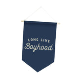 Maxbell Long Live Boyhood Banner Easy to Hang Wall Decor for Party Kids Room Nursery Blue