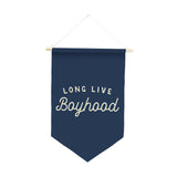 Maxbell Long Live Boyhood Banner Easy to Hang Wall Decor for Party Kids Room Nursery Blue