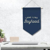 Maxbell Long Live Boyhood Banner Easy to Hang Wall Decor for Party Kids Room Nursery Blue