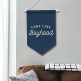 Maxbell Long Live Boyhood Banner Easy to Hang Wall Decor for Party Kids Room Nursery Blue