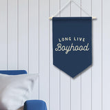 Maxbell Long Live Boyhood Banner Easy to Hang Wall Decor for Party Kids Room Nursery Blue