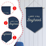 Maxbell Long Live Boyhood Banner Easy to Hang Wall Decor for Party Kids Room Nursery Blue