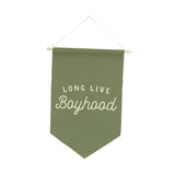 Maxbell Long Live Boyhood Banner Easy to Hang Wall Decor for Party Kids Room Nursery Green