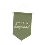 Maxbell Long Live Boyhood Banner Easy to Hang Wall Decor for Party Kids Room Nursery Green