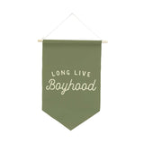 Maxbell Long Live Boyhood Banner Easy to Hang Wall Decor for Party Kids Room Nursery Green