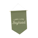 Maxbell Long Live Boyhood Banner Easy to Hang Wall Decor for Party Kids Room Nursery Green